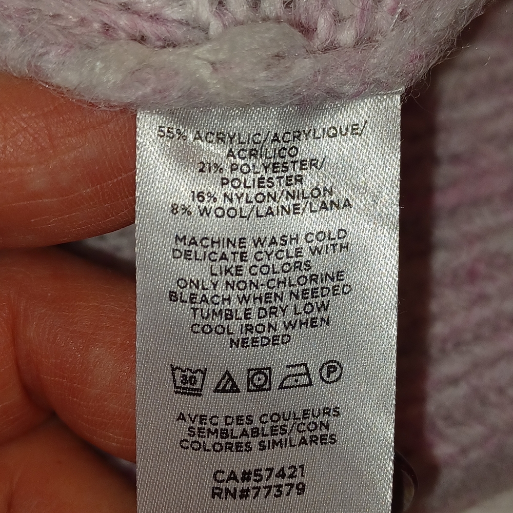 Ann Taylor Wool Blend Soft Pink Longline Cardigan Sweater Women's Sz Med - Picture 5 of 8